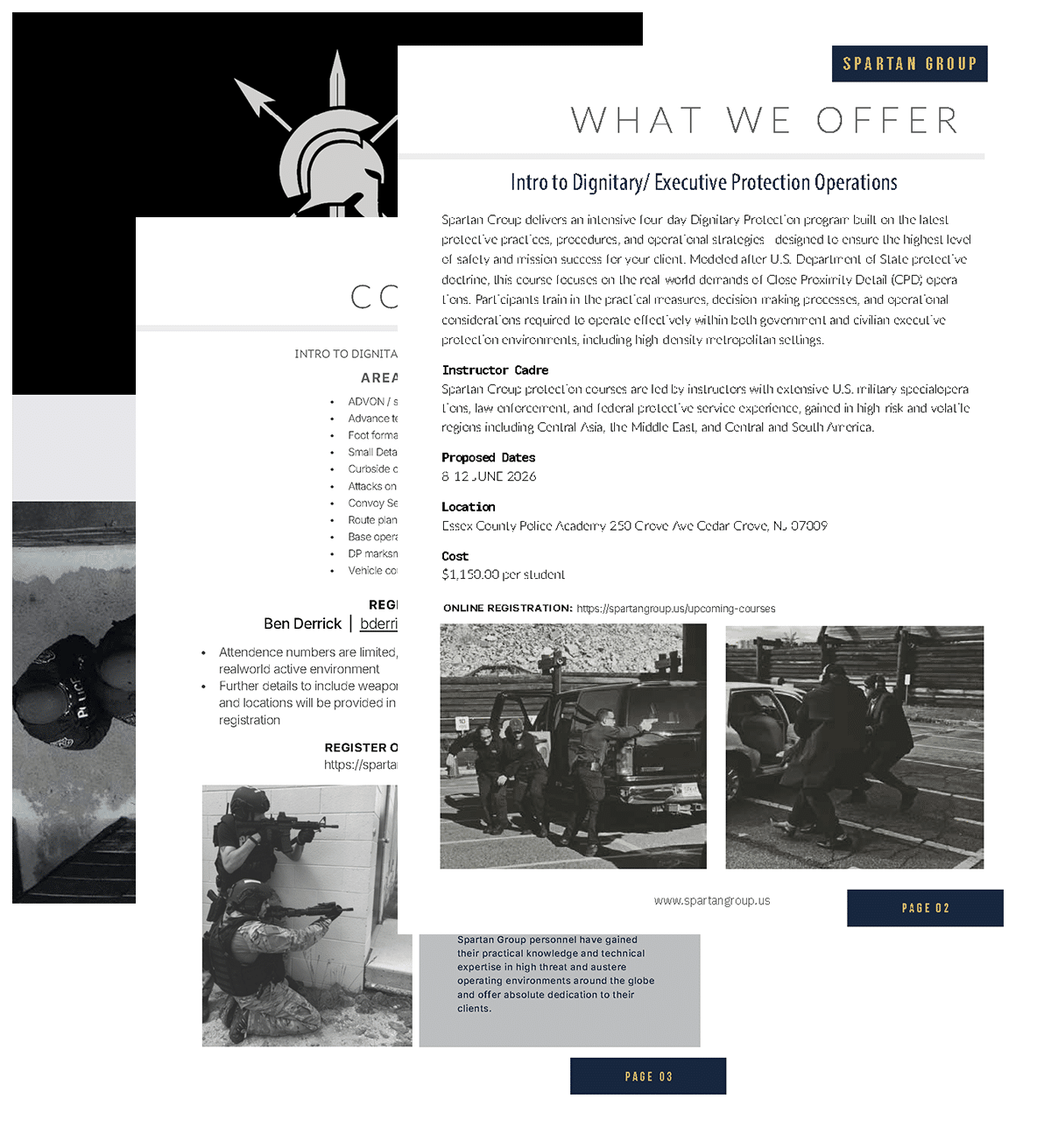 UPCOMING COURSES - JUNE 2026 Dignitary Protection